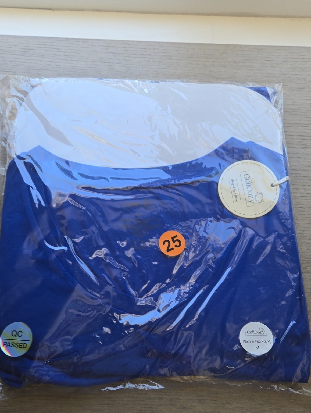 Women’s BAMBOO Tee- Solid Royal Blue & Winter Print Pants